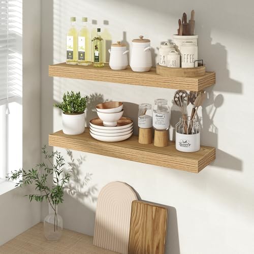 Acovy 24 Inch Floating Shelves for Wall 2 Pack, Wall Mounted Floating Shelf - Image 2