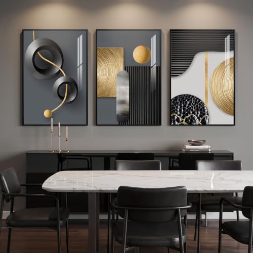 Framed Modern Elegant Wall Art for Living Room, 3 Piece 20x30 In - Image 3