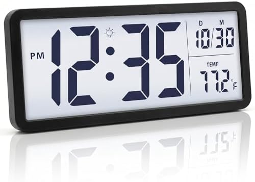 JoFomp 10.5" Large Digital Wall Clock Battery Operated by JoFomp