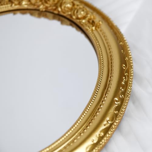 Oval 11.8x10 inch Resin Vintage Mirror - Image 5