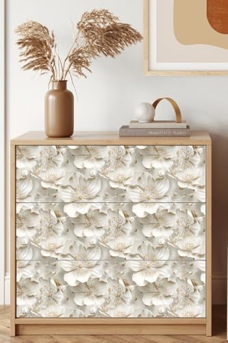 Peel and Stick Wallpaper Gray Yellow Gradient Floral Small - Image 5