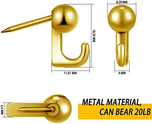 Jetec 30 Pcs Metal Push Pin Hangers Pin Wall Hook - Image 2