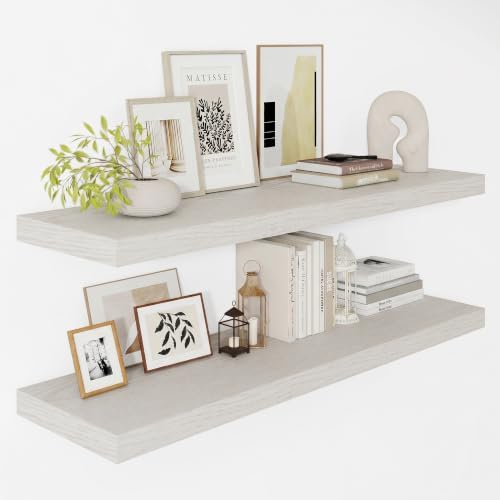Vivelove Deep Floating Shelves 40x12” Set of 2 by VIVELOVE