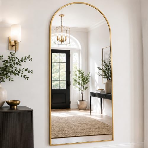 Floor Length Mirror, Wall Mounted Mirrors, Arched-Top Body Mirror - Image 4