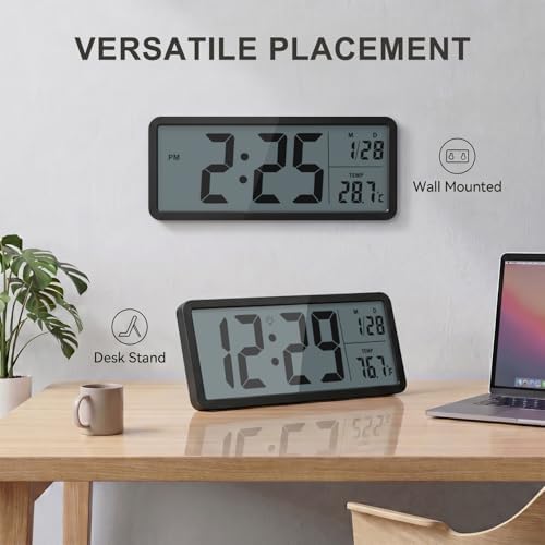 JoFomp 10.5" Large Digital Wall Clock Battery Operated - Image 4