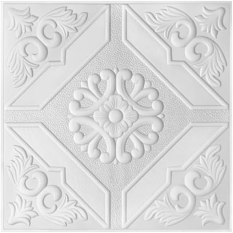 Nuanchu 40 Pcs 13.8 x 13.8 Inch Ceiling Tiles Peel and Stick by Nuanchu