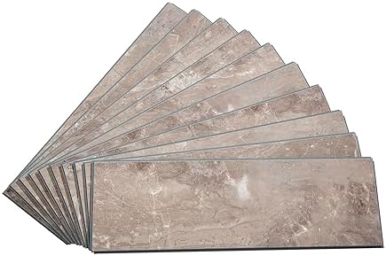 Palisade 22.8 in. x 7.31 in. Vinyl Wall Tiles in Venetian Marble by PalisadeWallTilesandPlanks