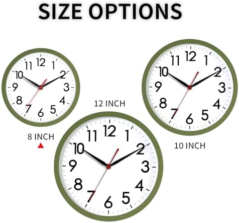 AKCISOT 8 Inch Wall Clock, Silent Battery Operated Analog Clock - Image 3