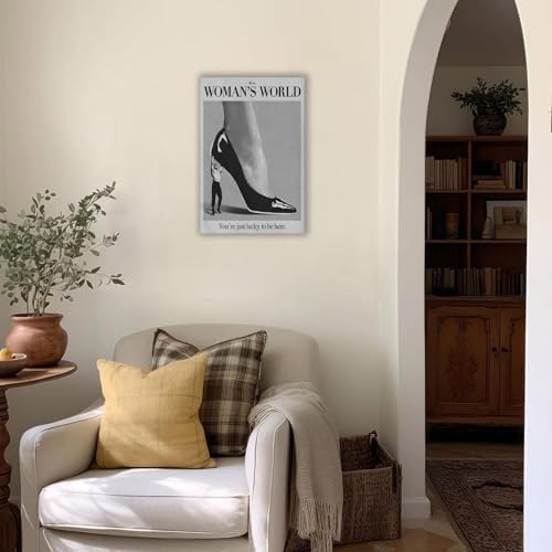 Retro This Is A Woman Is World Poster Feminist Canvas Wall Art Modern Black And - Image 6
