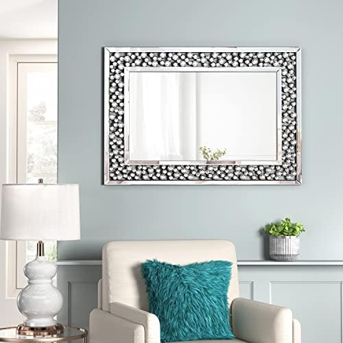 KOHROS 36"x 24" Rectangle Bathroom Mirror Modern Decorative Wall Mirror - Image 3