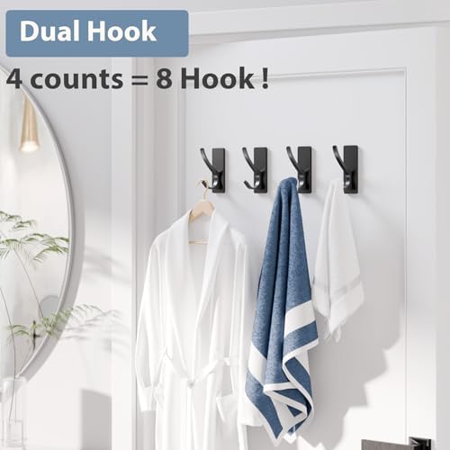 Self Adhesive Towel Hooks: Extra Strong 13LB, Stainless Hook - Image 3
