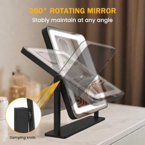 Vanity Mirror with Lights, 12.2" x 15" Large LED Makeup Mirror with Light - Image 5