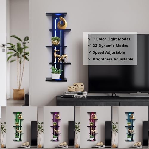 Homaterial RGB 5-Tier Floating Shelves - Image 4