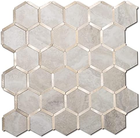 STICKGOO Hexagon Peel and Stick Backsplash Tile, Stick on Backsplash by STICKGOO