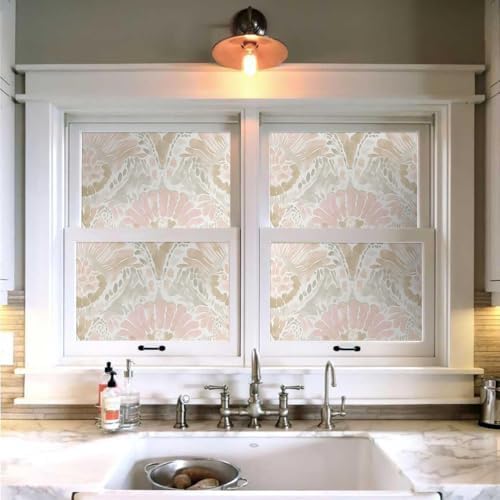 Boho White Pink Damask Watercolor Geometric Peel and Stick Wallpaper Wall Decor - Image 4