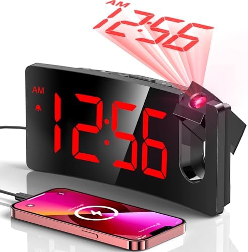 GOLOZA Projection Alarm Clock, Digital Clock by GOLOZA