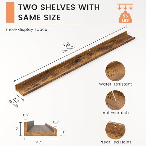 Picture Ledge Shelf, Long Floating Shelves - Image 3