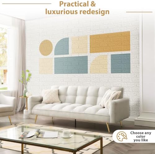 JOLOV 3D Wall Panels Peel and Stick, Waterproof PE Foam - Image 6