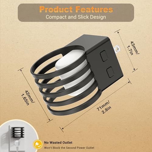 JandCase LED Night Light, Night Lights Plug into Wall Dusk to Dawn Sensor - Image 4