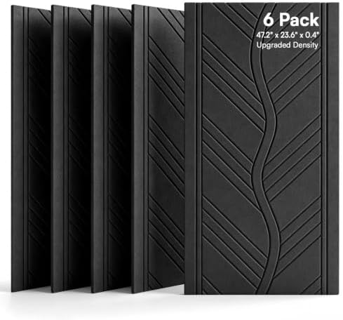 SODOCT 6 Pack Large Acoustic Panels, 47.2" X 23.6" X 0.4" Sound Proof Panels by SODOCT