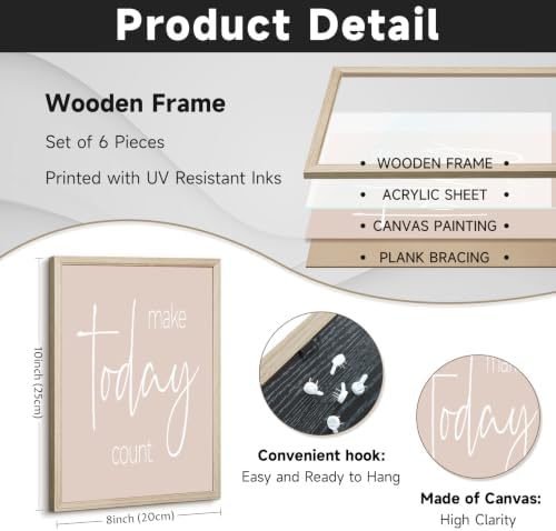 Office Wall Art Inspirational Motivational Canvas Wall Decor Pastel Office - Image 2