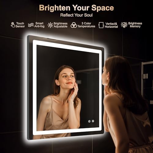 Delma 30x30 LED Bathroom Vanity Mirror - Image 2