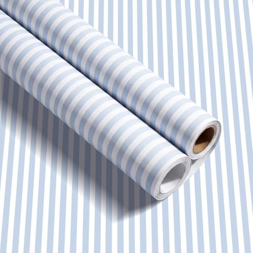 Colarr Blue Striped Peel and Stick Wallpaper 17'' x 118'' Contact Paper by Colarr