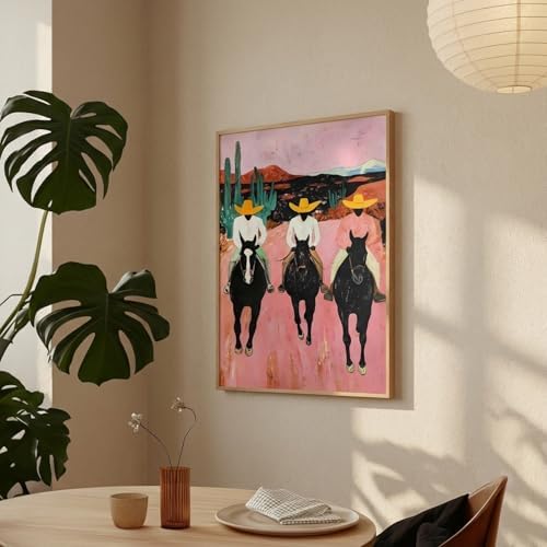 Black Man Wall Art Colorful Abstract Western Horse Poster 16x24IN Unframed - Image 5