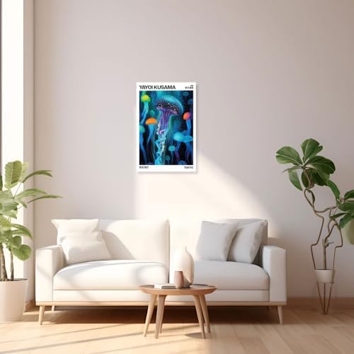 Unframed Colorful Jellyfish Tokyo 1984 Canvas Wall Art 16x20in - Image 6