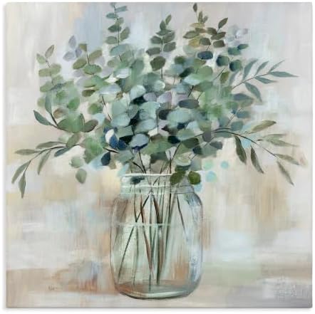 Soothing Eucalyptus Herb, 36 x 36 Inch Canvas Wall Art by StupellIndustries