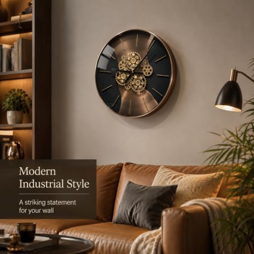 21.65 Inch Large Moving Gear Wall Clock - Image 2