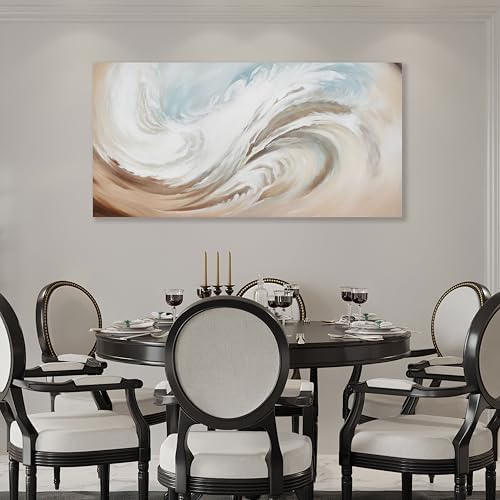 Abstract Wall Art Canvas Wall Paintings Modern Beige Wall Decor Aesthetic Room - Image 6