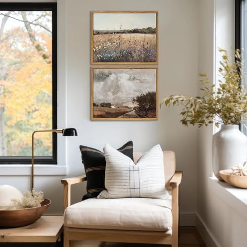 KBKBART Framed Vintage Wall Art Prints, Retro European Country Autumn - Image 7