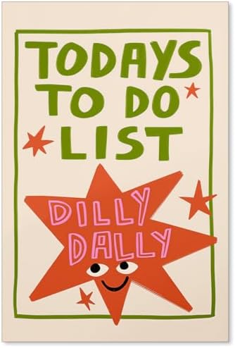 Colorful Cute Star Wall Art Fashion Fun Quote Canvas Posters Minimalist Today's by Unknown