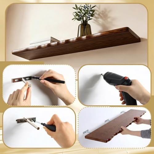 Pinkunn 4 Pcs 35.4 Inches Floating Shelves - Image 3
