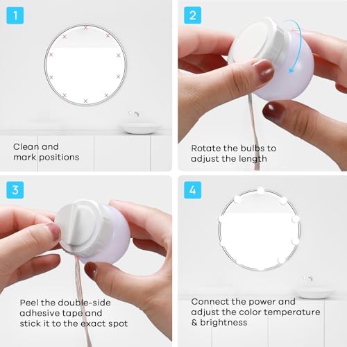 Consciot LED Vanity Lights for Mirror, Hollywood Style 10 Dimmable Bulbs - Image 6