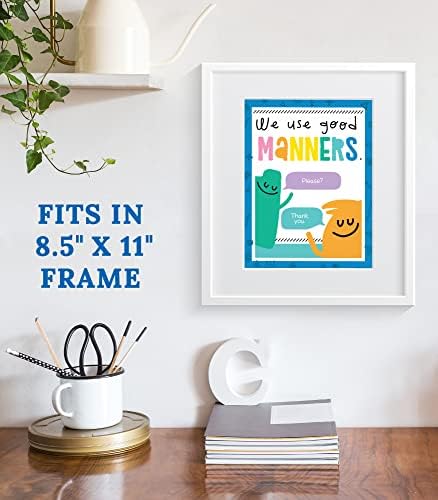 Carson Dellosa Rules for a Happy Class Poster Set, Classroom Behavior Decor - Image 6