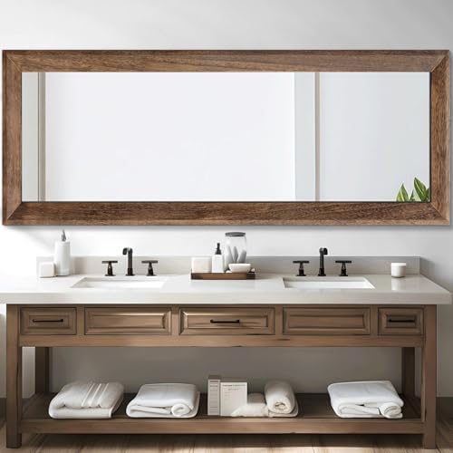 AAZZKANG Hanging Mirror Full Length Vintage Large Mirrors Wooden Framed 71"x30" - Image 5
