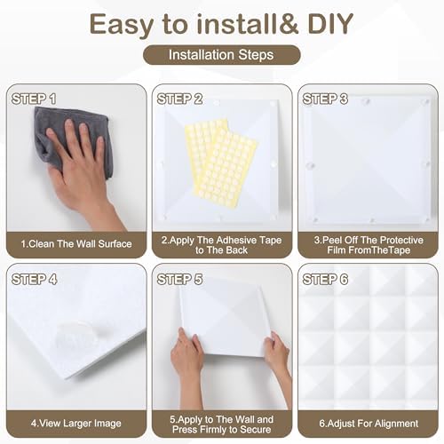 12 Pack 3D Wall Panels for Interior Wall Decor, Accent Felt Wall Panels for - Image 6
