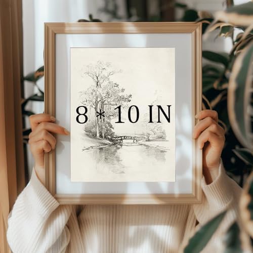uniro Sketch Tree Canvas Wall Art Prints - Image 3