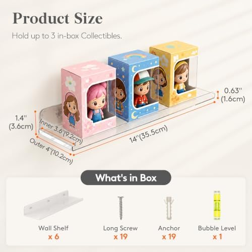 Lifewit Acrylic Floating Shelves - Image 3