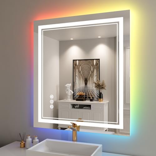 32x36 Inch RGB LED Bathroom Mirror by ISTRIPMF
