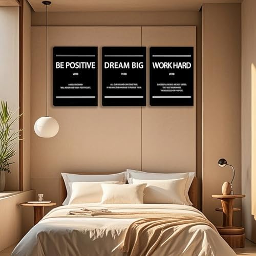 3 Panel Print Canvas Wall Art Motivational Office Wall Decor Painting - Image 6