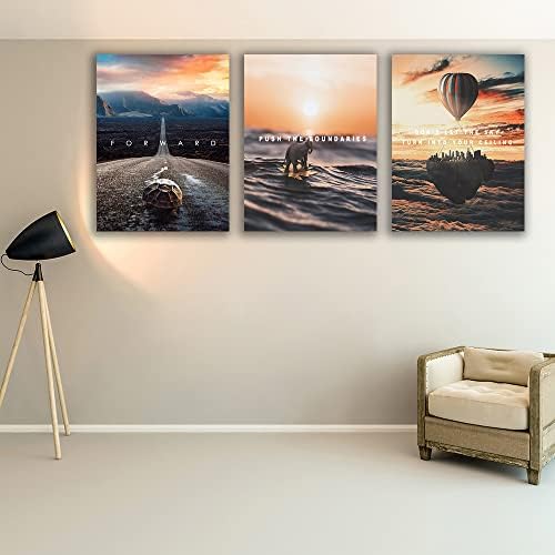 Motivational Wall Decor Poster Inspirational Wall Art 3 Pieces Canvas Wall - Image 6