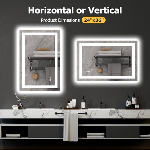 Hivone 36"X24" LED Bathroom Mirror - Image 5