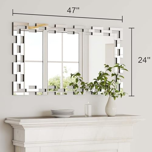 Chende Large Wall Mirrors for Decor, Modern Decorative Mirror for Entryway - Image 6