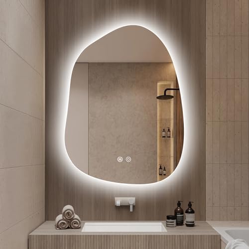 Niccy Irregular LED Bathroom Mirrors, Backlit Vanity Mirror by Niccy