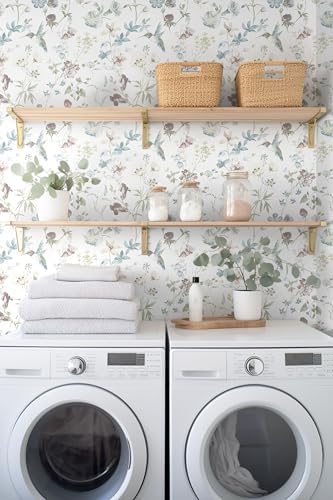 Heroad Modern Boho Peel and Stick Wallpaper Floral Cottage Wallpaper Botanical - Image 4