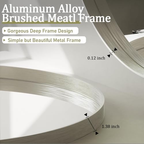 VooBang 24 inch Round Bathroom Mirror, Living Room - Image 5