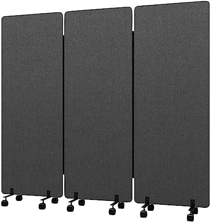 3 Panel Soundproof Room Divider, Portable Acoustic Office Divider by YASRKML